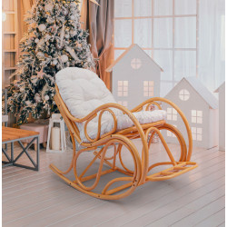 Fotoliu balansoar Tempo Kondela Agaton (Honey/Beige)