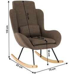 Fotoliu balansoar Tempo Kondela Harper (Light Brown) Thumb