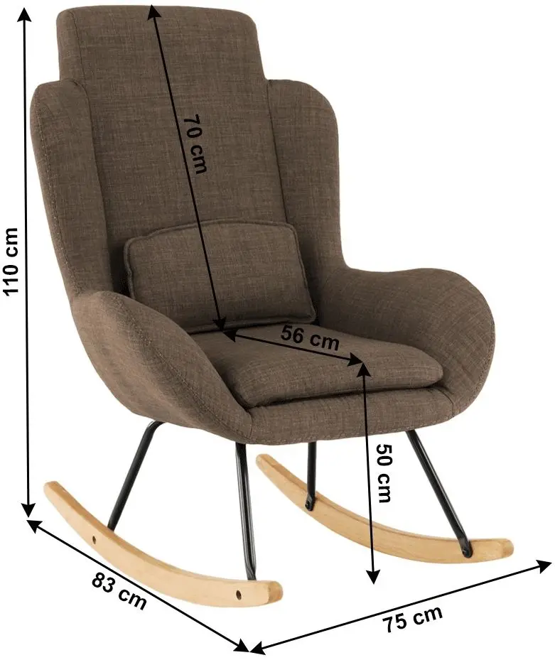 Fotoliu balansoar Tempo Kondela Harper (Light Brown)