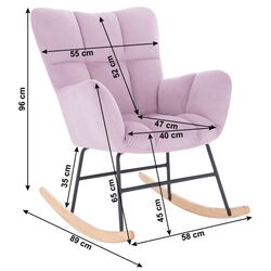 Fotoliu balansoar Tempo Kondela Kemaro (Pink) Thumb