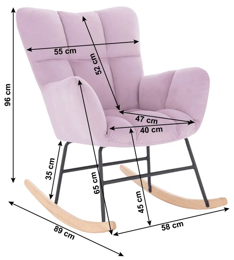 Fotoliu balansoar Tempo Kondela Kemaro (Pink)