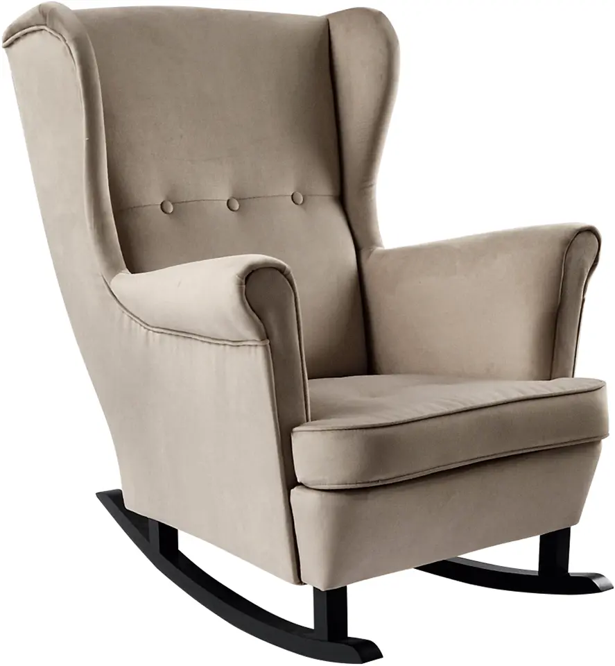 Кресло-качалка Tempo Kondela Teja (Beige/Black) - 2
