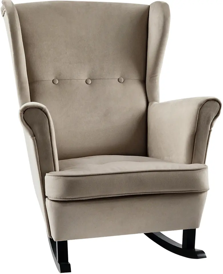 Кресло-качалка Tempo Kondela Teja (Beige/Black) - 3