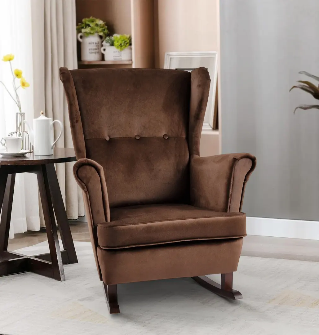 Кресло-качалка Tempo Kondela Teja (Brown/Walnut)