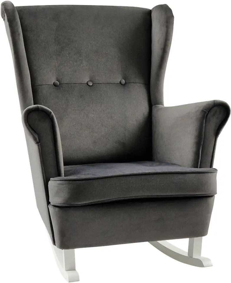 Кресло-качалка Tempo Kondela Teja (Dark Gray/White)