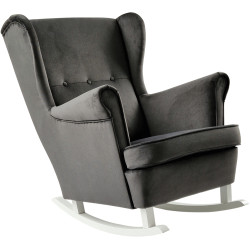 Кресло-качалка Tempo Kondela Teja (Dark Gray/White) Thumb