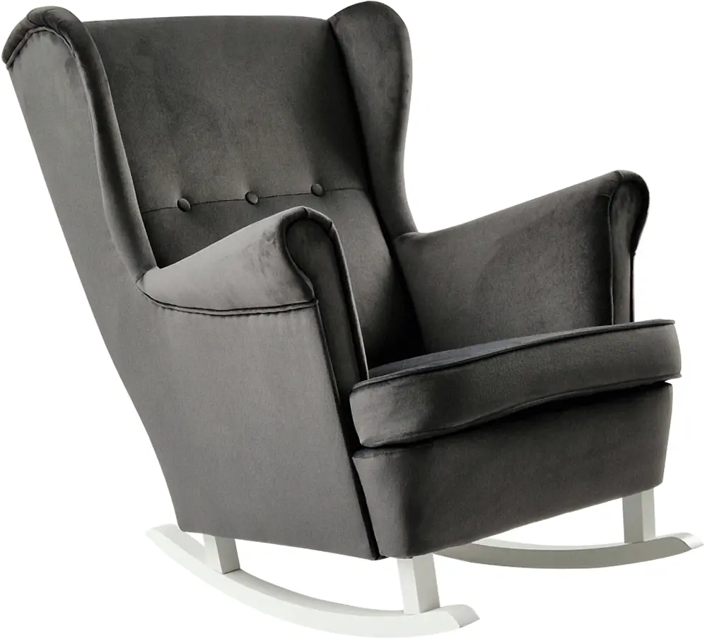 Кресло-качалка Tempo Kondela Teja (Dark Gray/White)