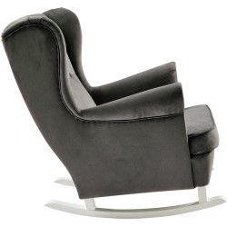 Кресло-качалка Tempo Kondela Teja (Dark Gray/White) Thumb