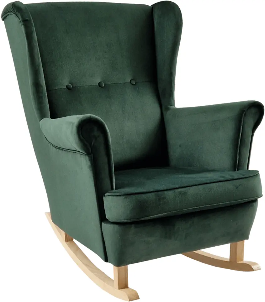 Кресло-качалка Tempo Kondela Teja (Green/Beech)