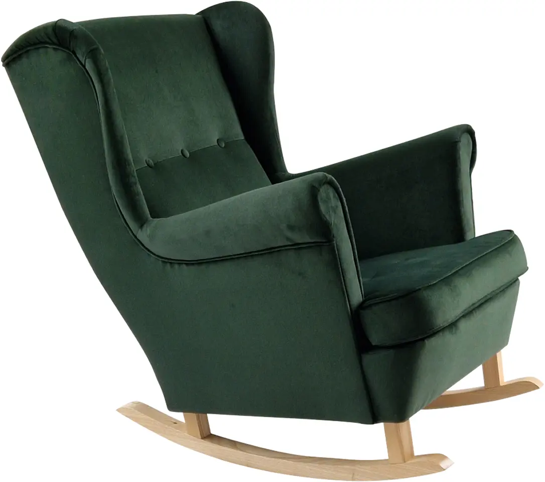 Кресло-качалка Tempo Kondela Teja (Green/Beech)