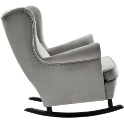 Кресло-качалка Tempo Kondela Teja (Light Gray/Black) Thumb