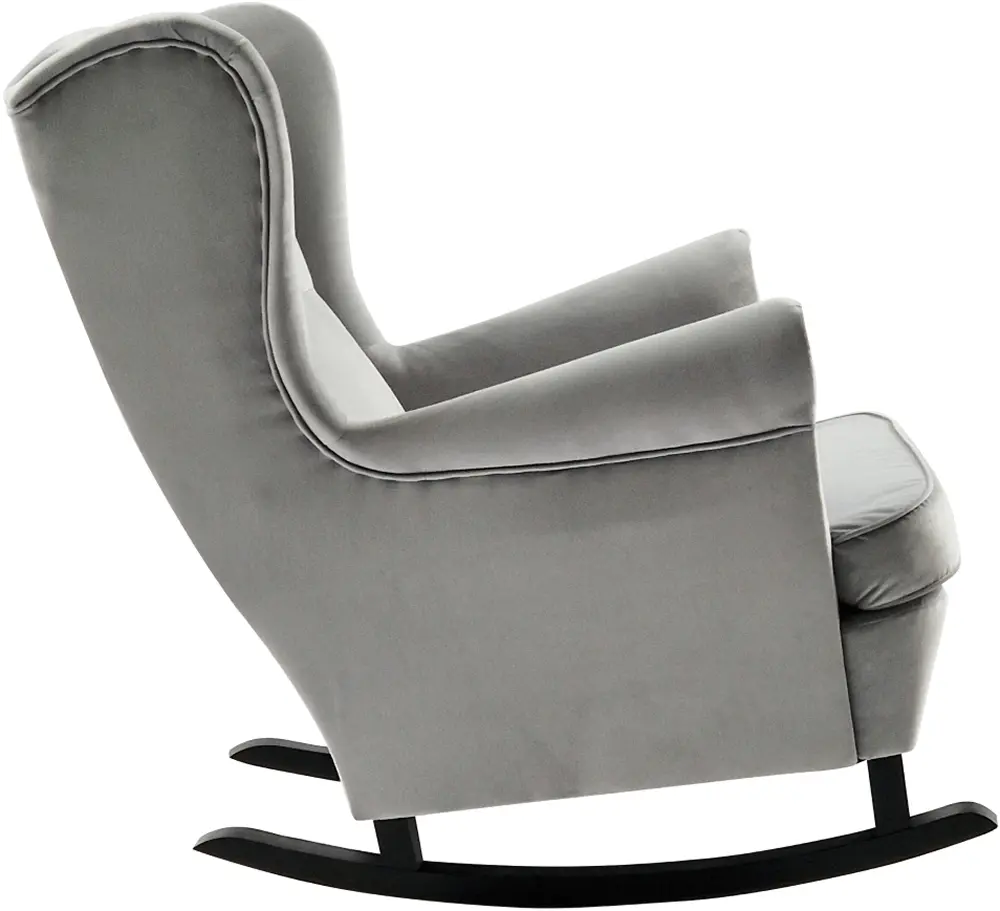 Кресло-качалка Tempo Kondela Teja (Light Gray/Black) - 3