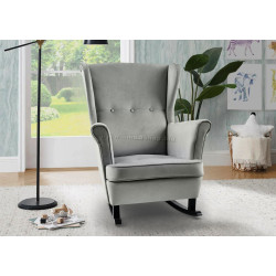 Кресло-качалка Tempo Kondela Teja (Light Gray/Black)