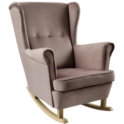 Кресло-качалка Tempo Kondela Teja (Pink/Beech) Thumb