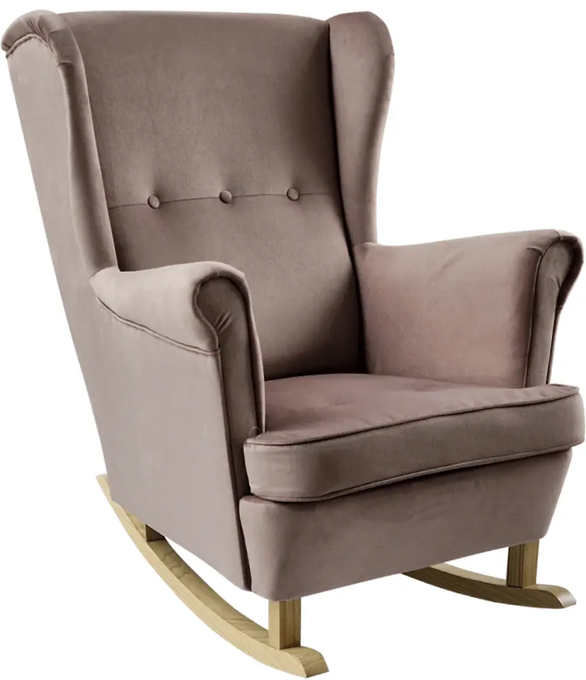 Кресло-качалка Tempo Kondela Teja (Pink/Beech)