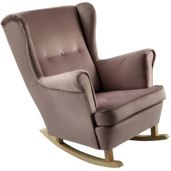 Кресло-качалка Tempo Kondela Teja (Pink/Beech) Thumb