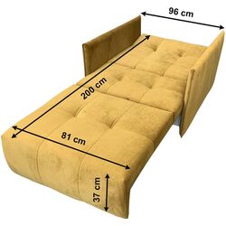 Fotoliu extensibil Tempo Kondela Alana (Mustard) Thumb