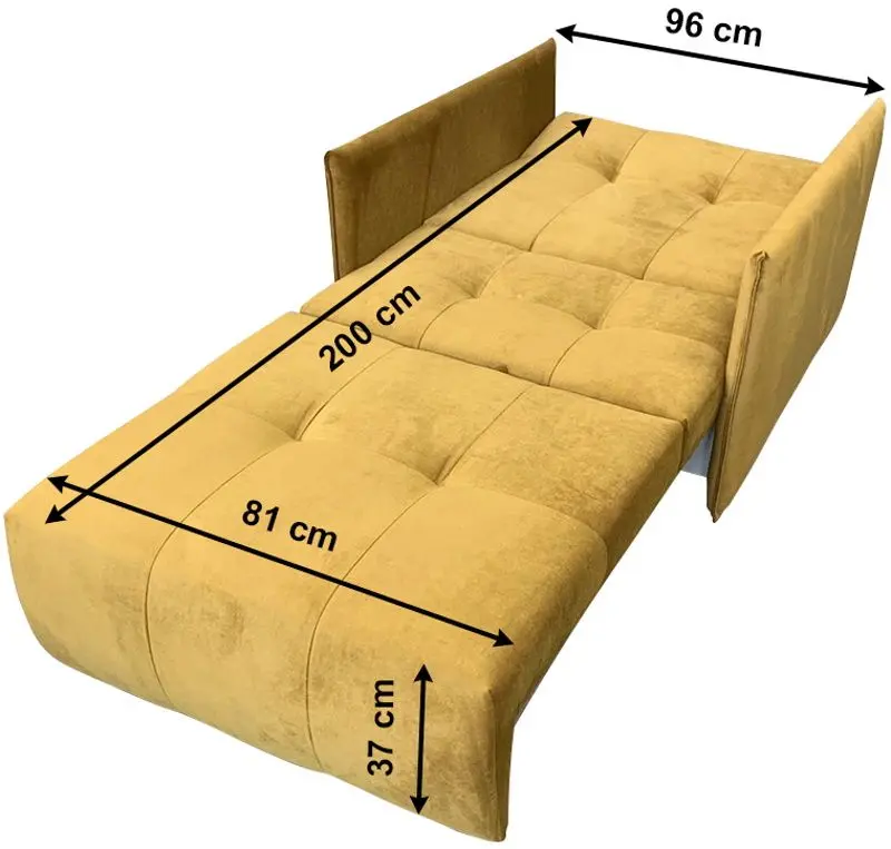 Fotoliu extensibil Tempo Kondela Alana (Mustard)