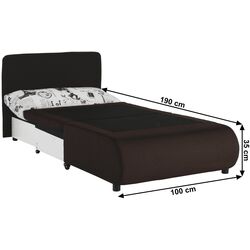 Fotoliu extensibil Tempo Kondela Keny New (Brown) Thumb