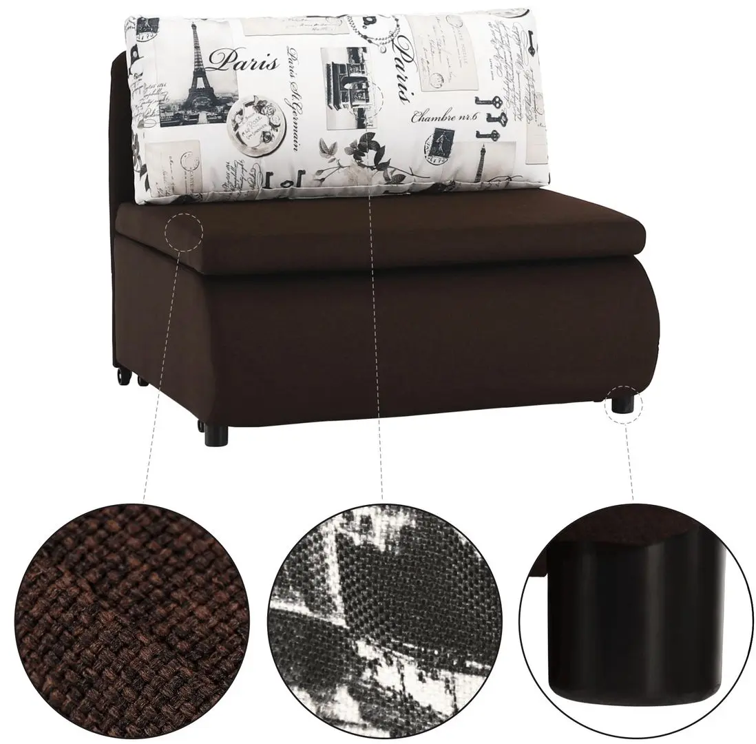 Fotoliu extensibil Tempo Kondela Keny New (Brown)