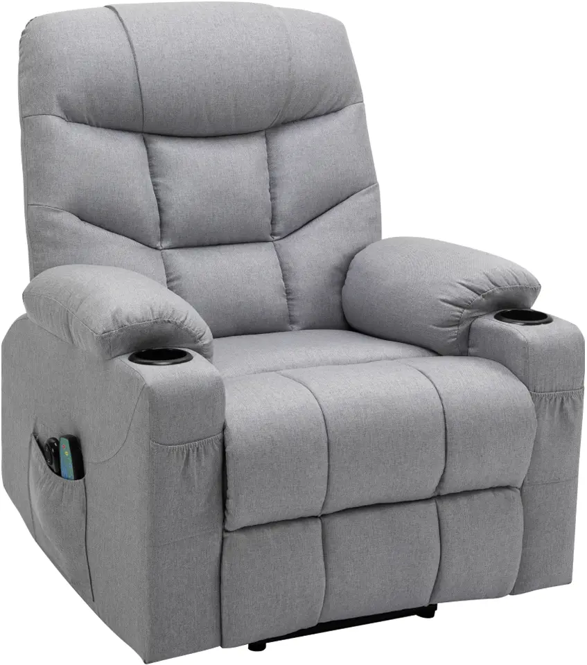 Кресло-реклайнер Tempo Kondela Hudson (Light Gray) - 3