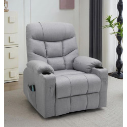 Кресло-реклайнер Tempo Kondela Hudson (Light Gray)
