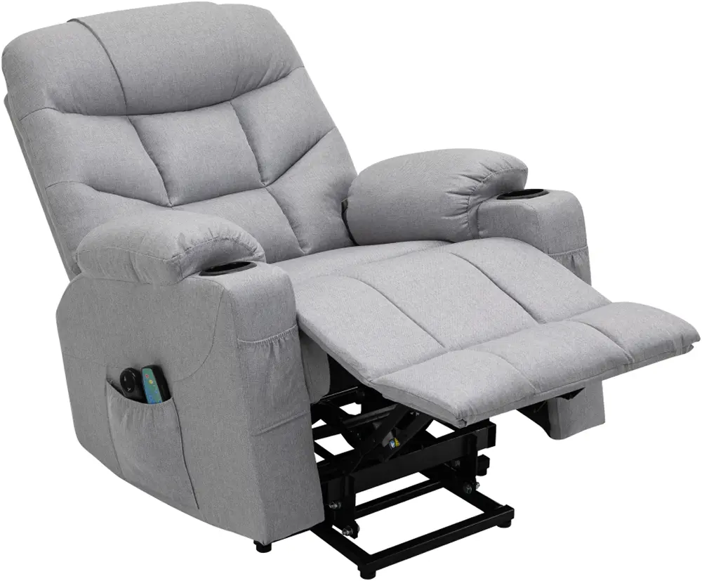 Кресло-реклайнер Tempo Kondela Hudson (Light Gray) - 4