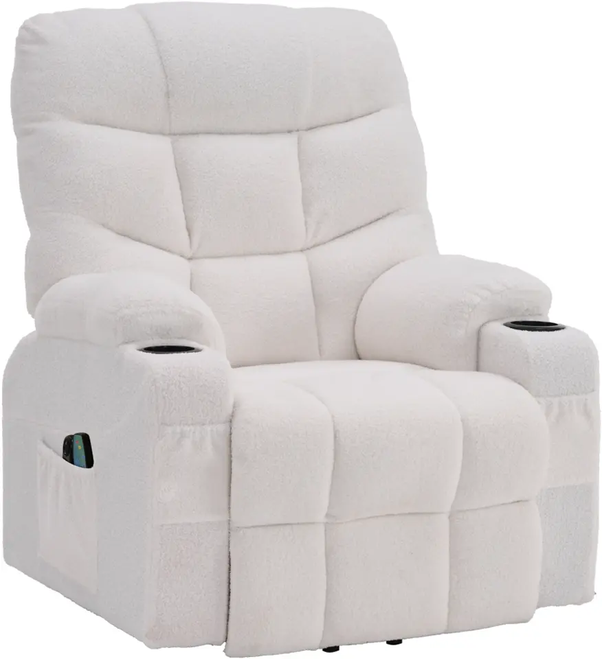 Fotoliu-recliner Tempo Kondela Hudson (White)