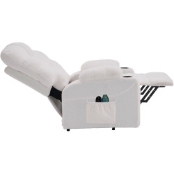 Fotoliu-recliner Tempo Kondela Hudson (White) Thumb