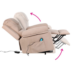 Fotoliu-recliner Tempo Kondela Liftelo (Brown) Thumb