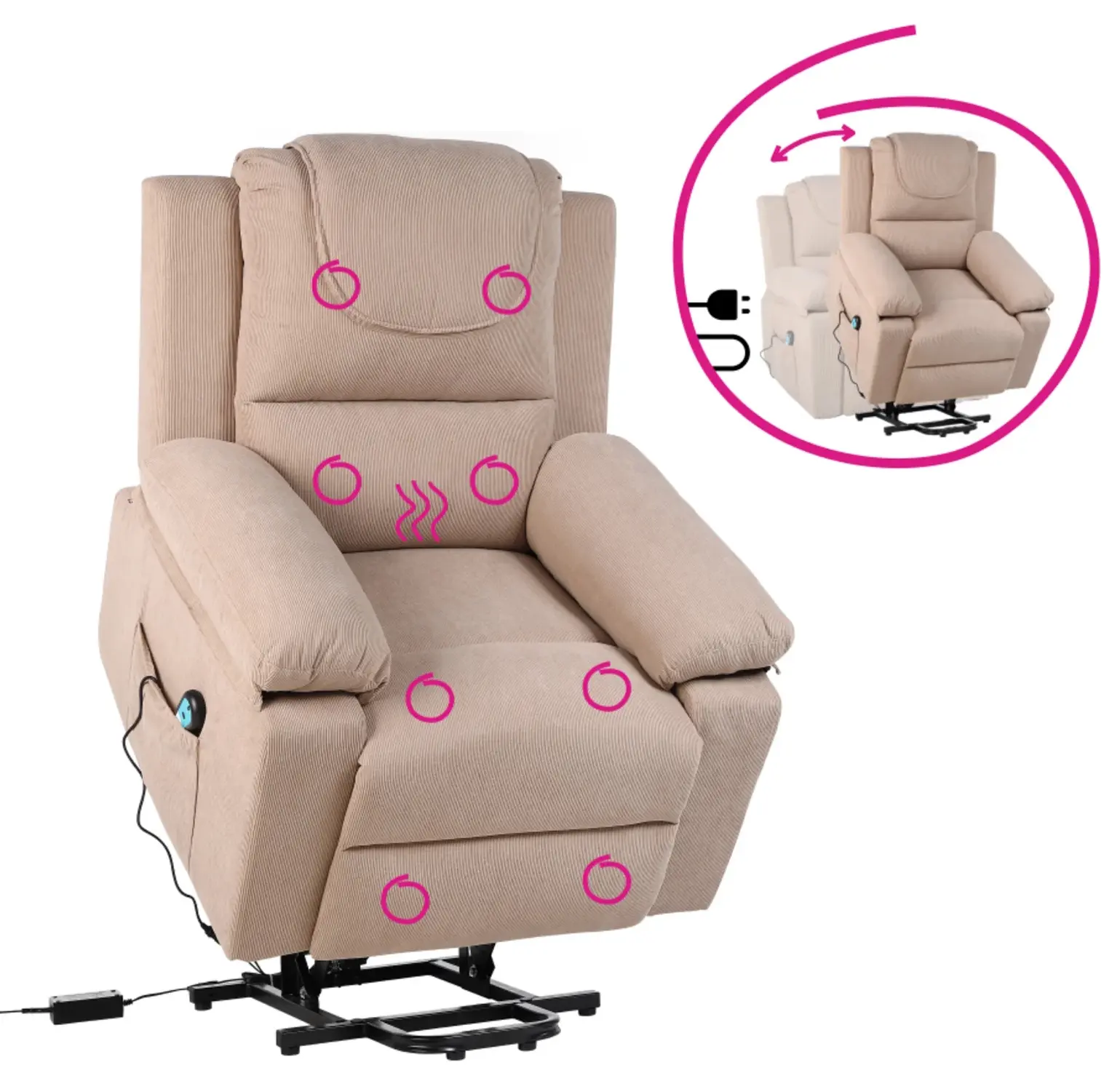 Fotoliu-recliner Tempo Kondela Liftelo (Brown) - 13