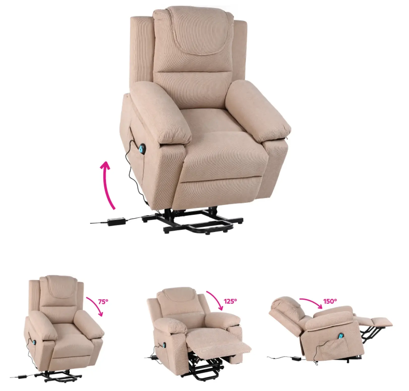 Fotoliu-recliner Tempo Kondela Liftelo (Brown) - 14