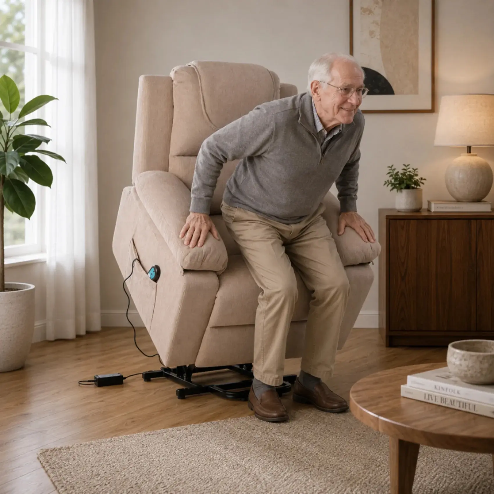 Fotoliu-recliner Tempo Kondela Liftelo (Brown) - 16