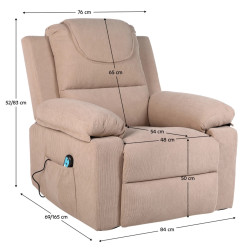 Fotoliu-recliner Tempo Kondela Liftelo (Brown) Thumb
