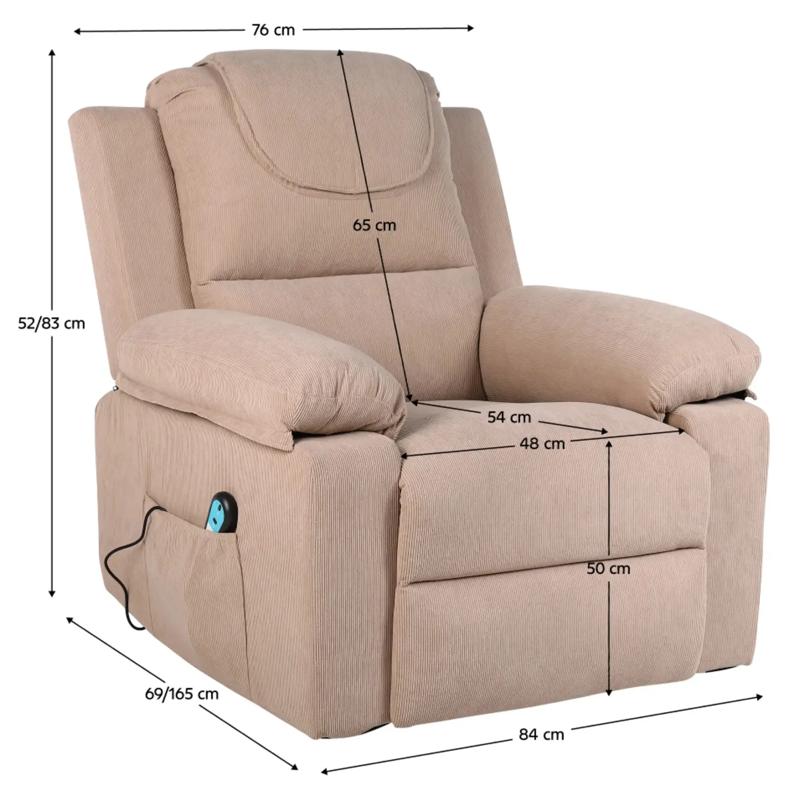 Fotoliu-recliner Tempo Kondela Liftelo (Brown) - 17