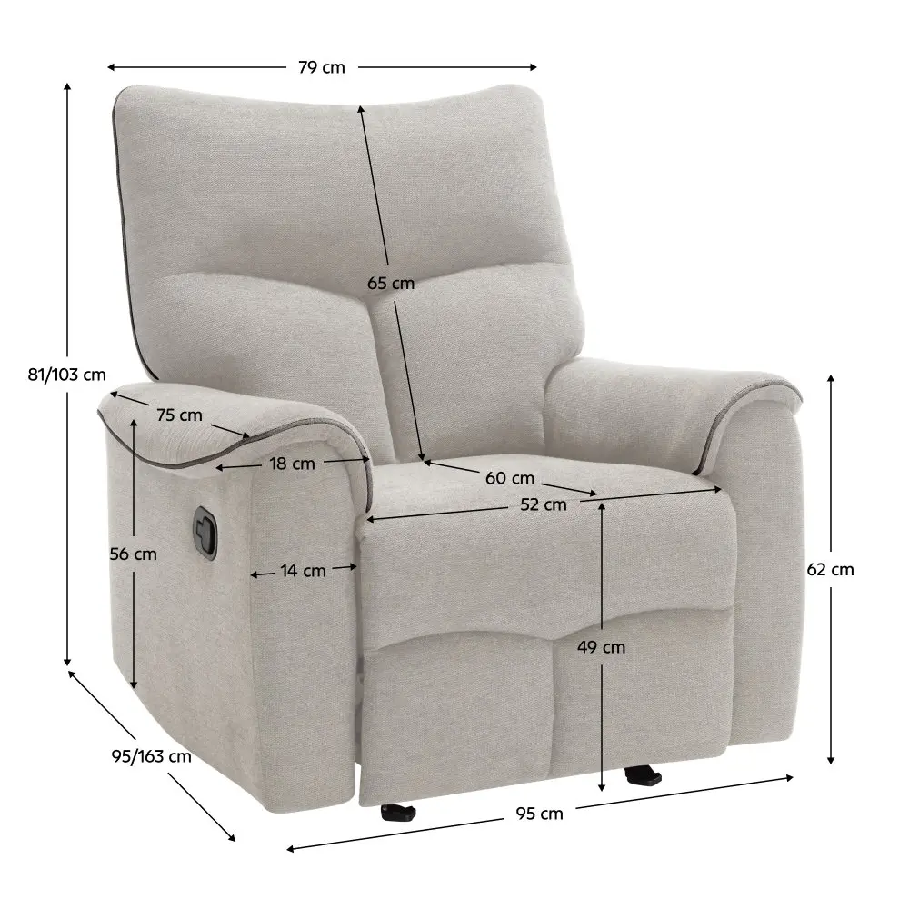 Fotoliu-recliner Tempo Kondela Nader (Beige) - 5