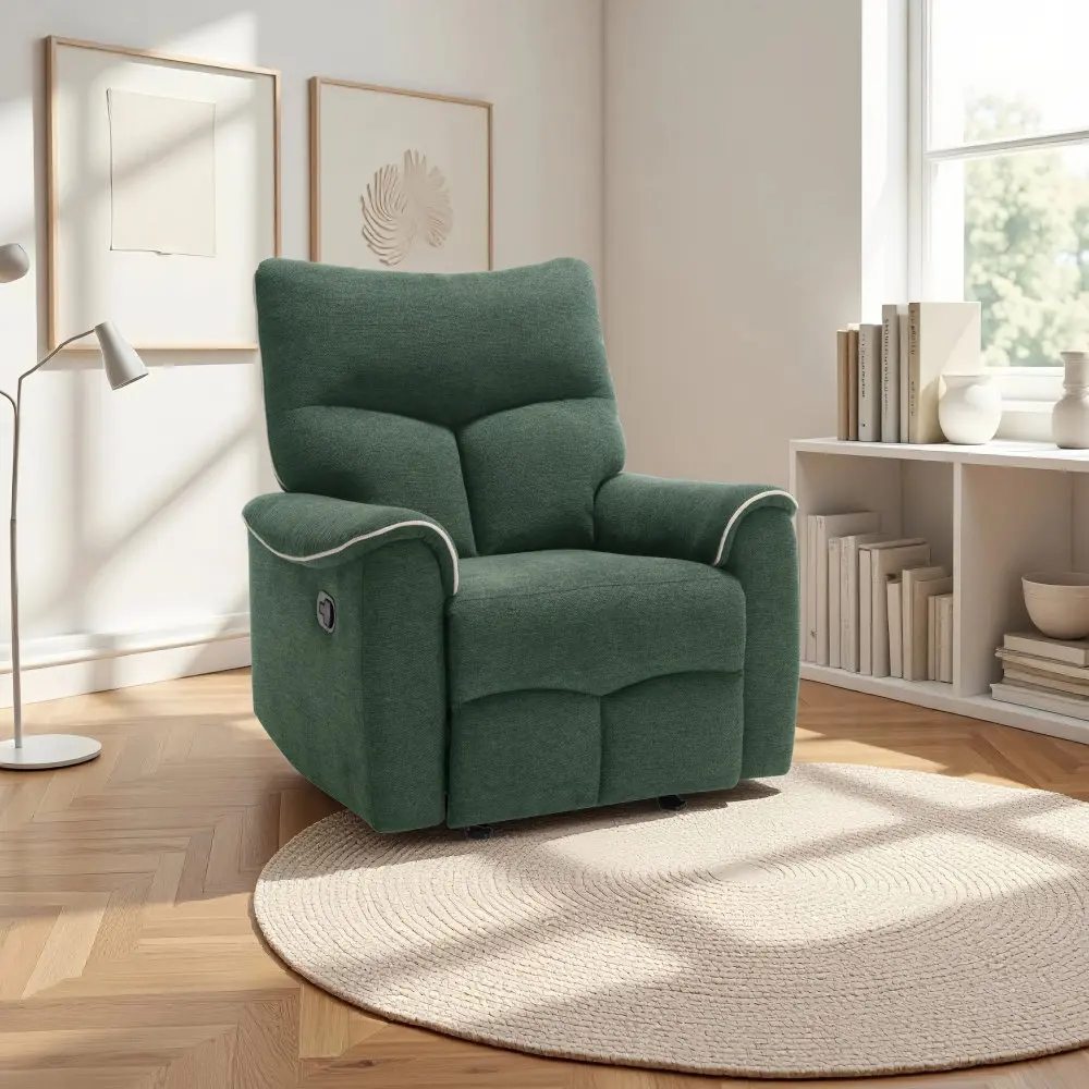 Fotoliu-recliner Tempo Kondela Nader (Green/Beige)