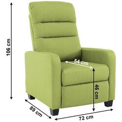 Fotoliu-recliner Tempo Kondela Turner (Green) Thumb