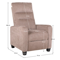 Fotoliu-recliner Tempo Kondela Turner NEW (Brown) Thumb