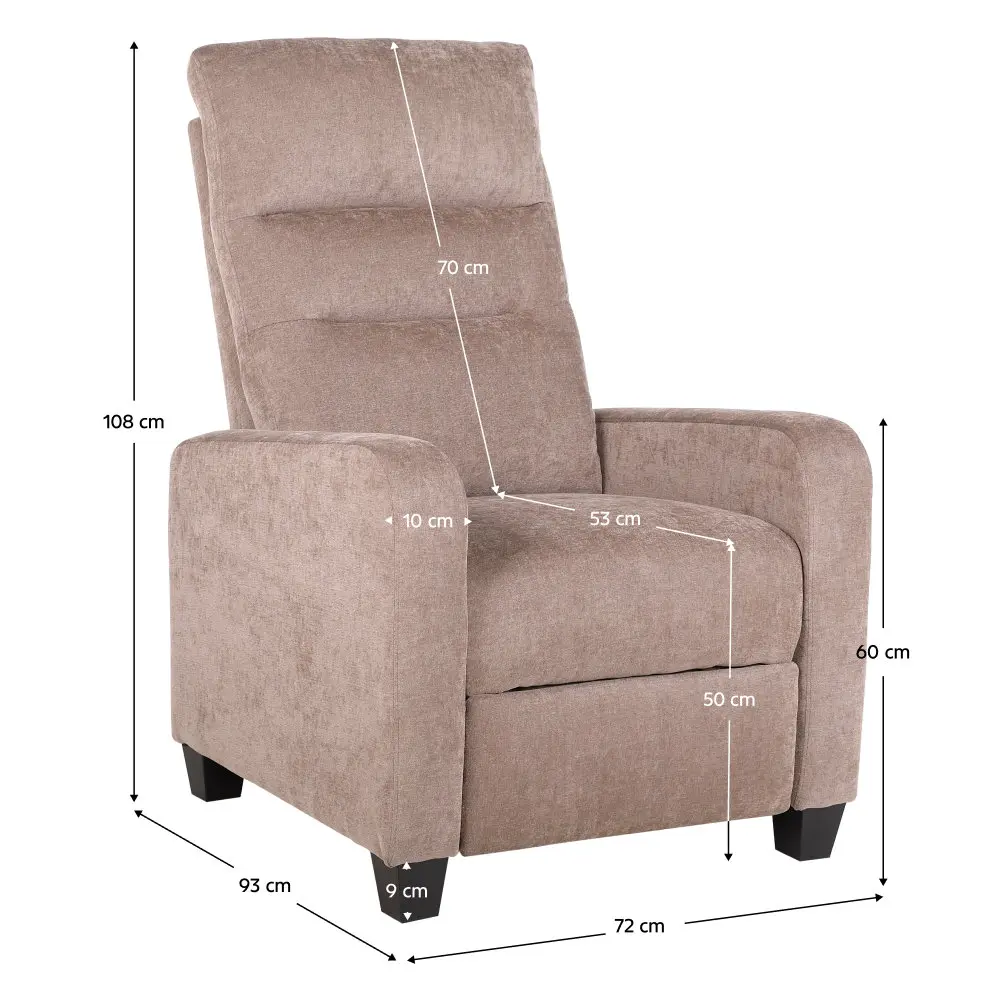 Fotoliu-recliner Tempo Kondela Turner NEW (Brown) - 11