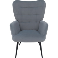 Кресло с подставкой для ног Tempo Kondela Haben (Gray/Black) Thumb
