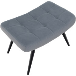 Кресло с подставкой для ног Tempo Kondela Haben (Gray/Black) Thumb