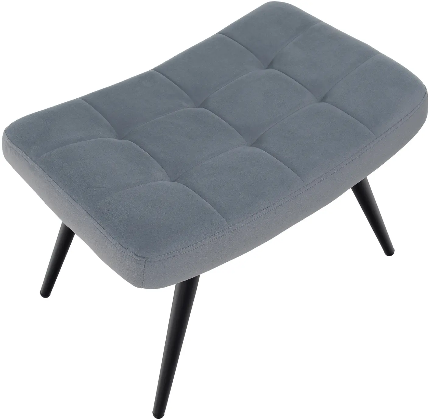 Кресло с подставкой для ног Tempo Kondela Haben (Gray/Black)