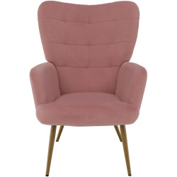 Кресло с подставкой для ног Tempo Kondela Haben (Pink/Grandson Oak) Thumb
