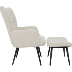 Кресло с подставкой для ног Tempo Kondela Haben (White/Black) Thumb