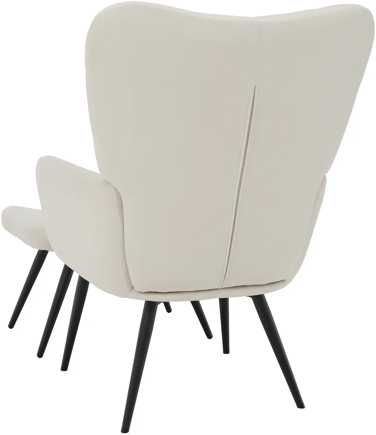 Кресло с подставкой для ног Tempo Kondela Haben (White/Black)