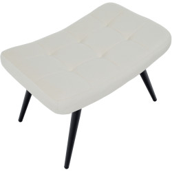 Кресло с подставкой для ног Tempo Kondela Haben (White/Black) Thumb