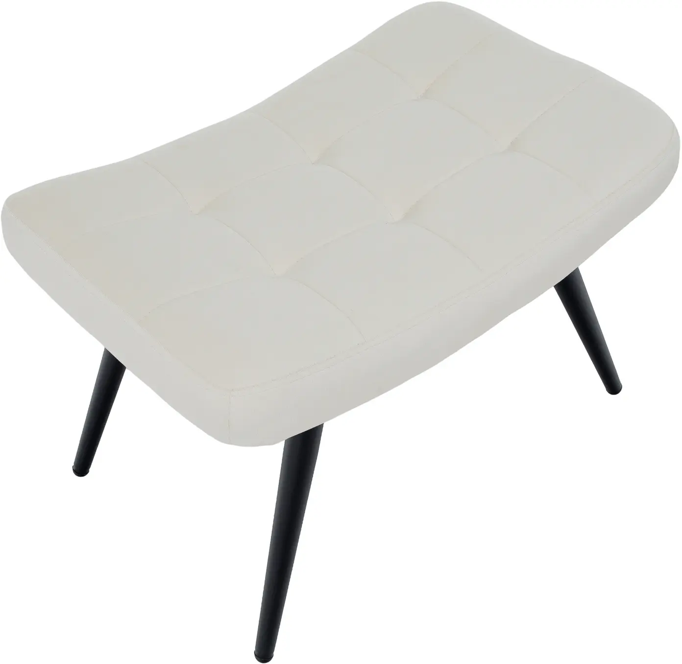 Кресло с подставкой для ног Tempo Kondela Haben (White/Black)