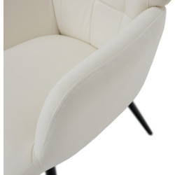 Кресло с подставкой для ног Tempo Kondela Haben (White/Black) Thumb