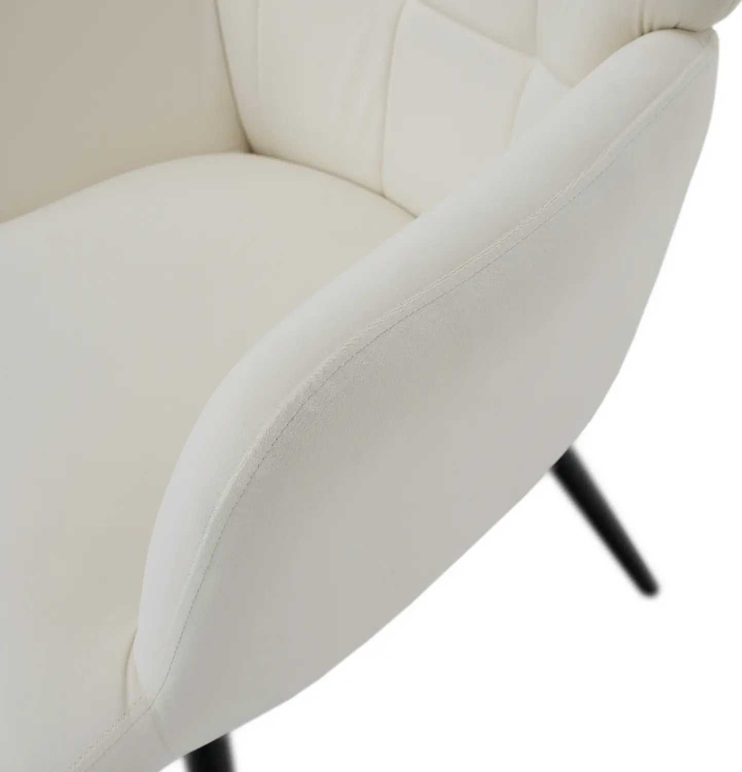 Кресло с подставкой для ног Tempo Kondela Haben (White/Black)